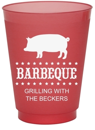 BBQ Pig Colored Shatterproof Cups